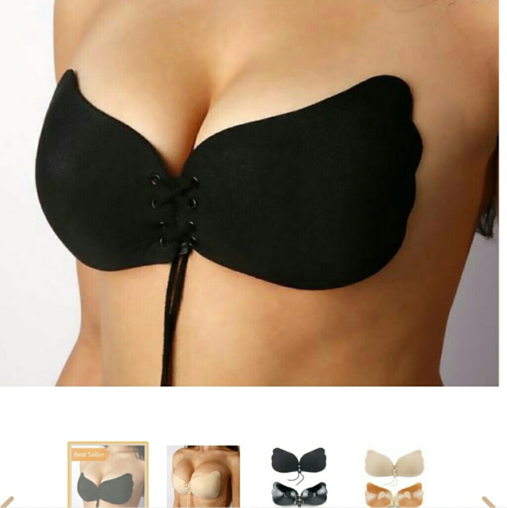 Adhesive adjustable bra NEW in black A, B, C cup
