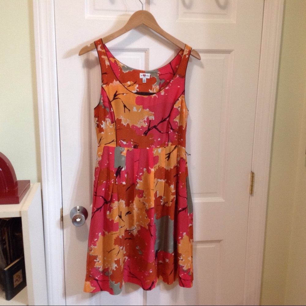 Silk Vera abstract print dress