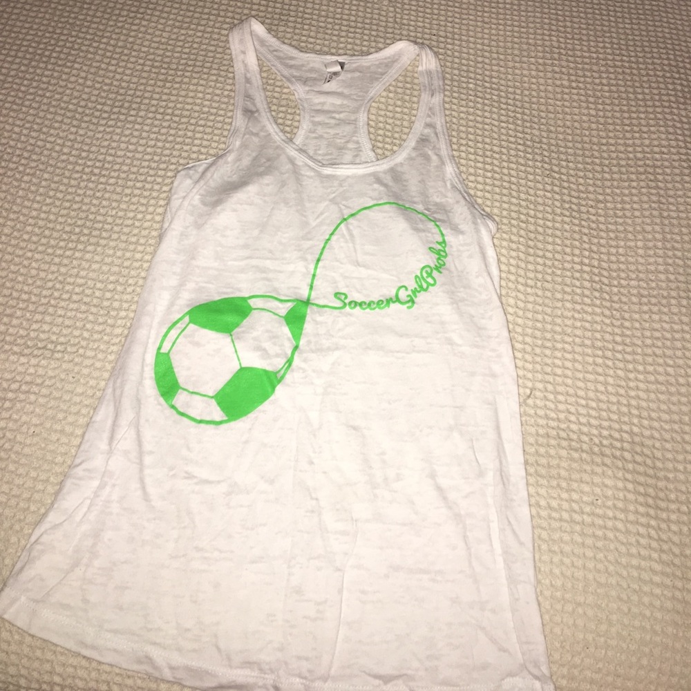Green and white infinity tank top