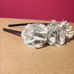 J.Crew Black&White Polka-Dot Headband