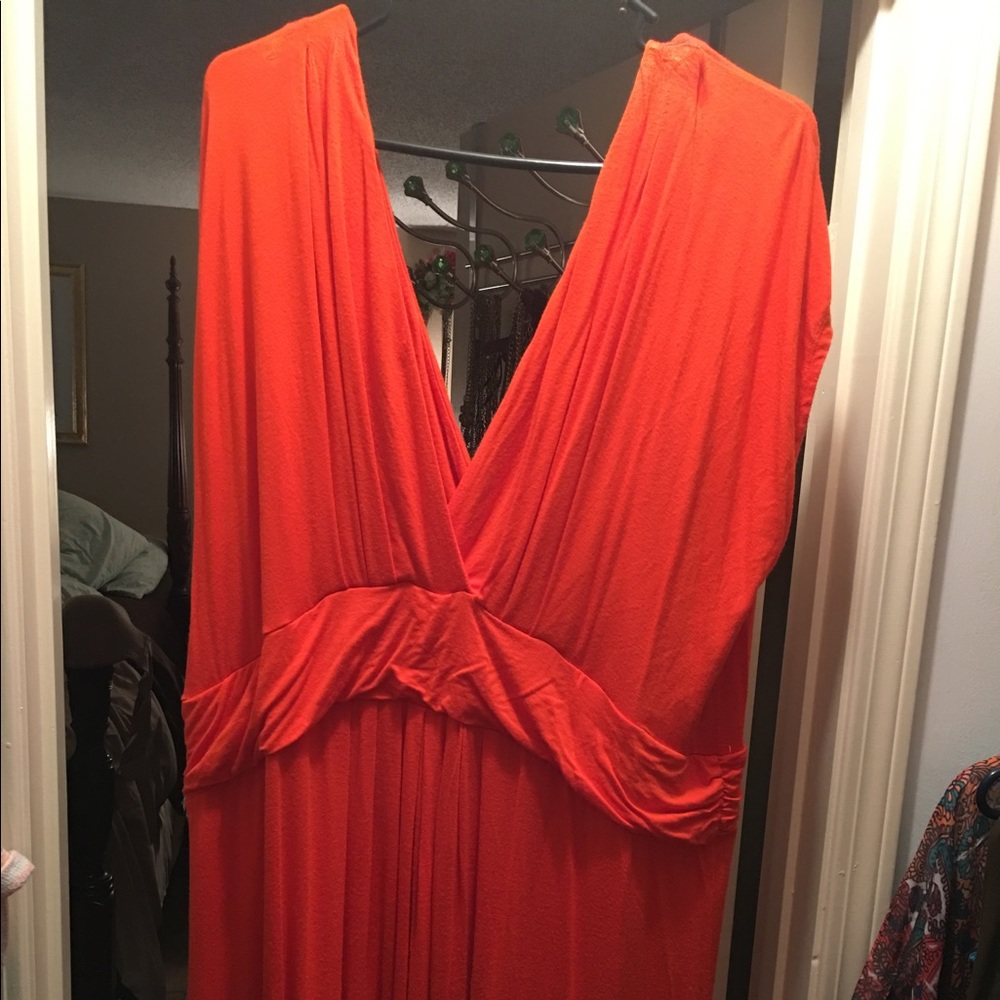 Summer Orange Maxi Dress