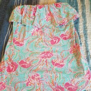 LILLY PULITZER Jellies Be Jammin tube top size med