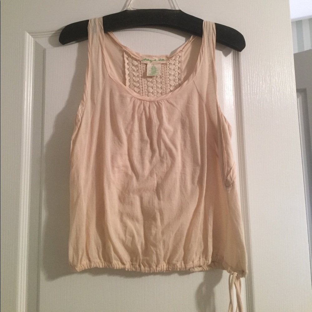 Tan top with super cute back!