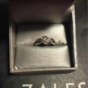 Diamond Accent Three Stone Bypass Ring