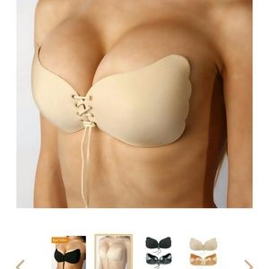 Adhesive adjustable bra NEW in beige A, B, C Cup