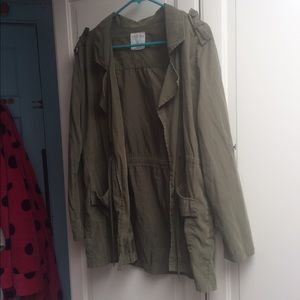 green utility jacket