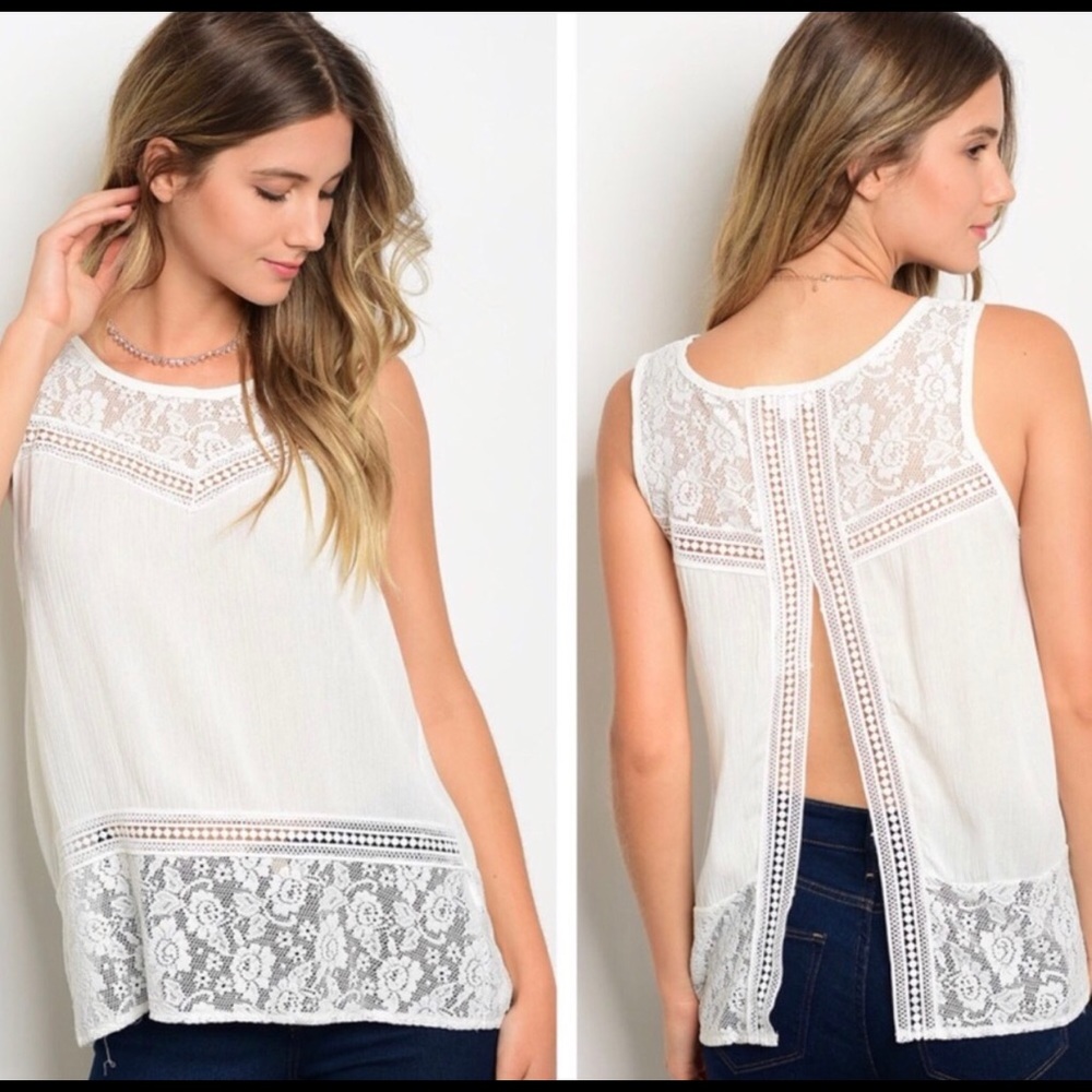 Refreshing white Lace tops