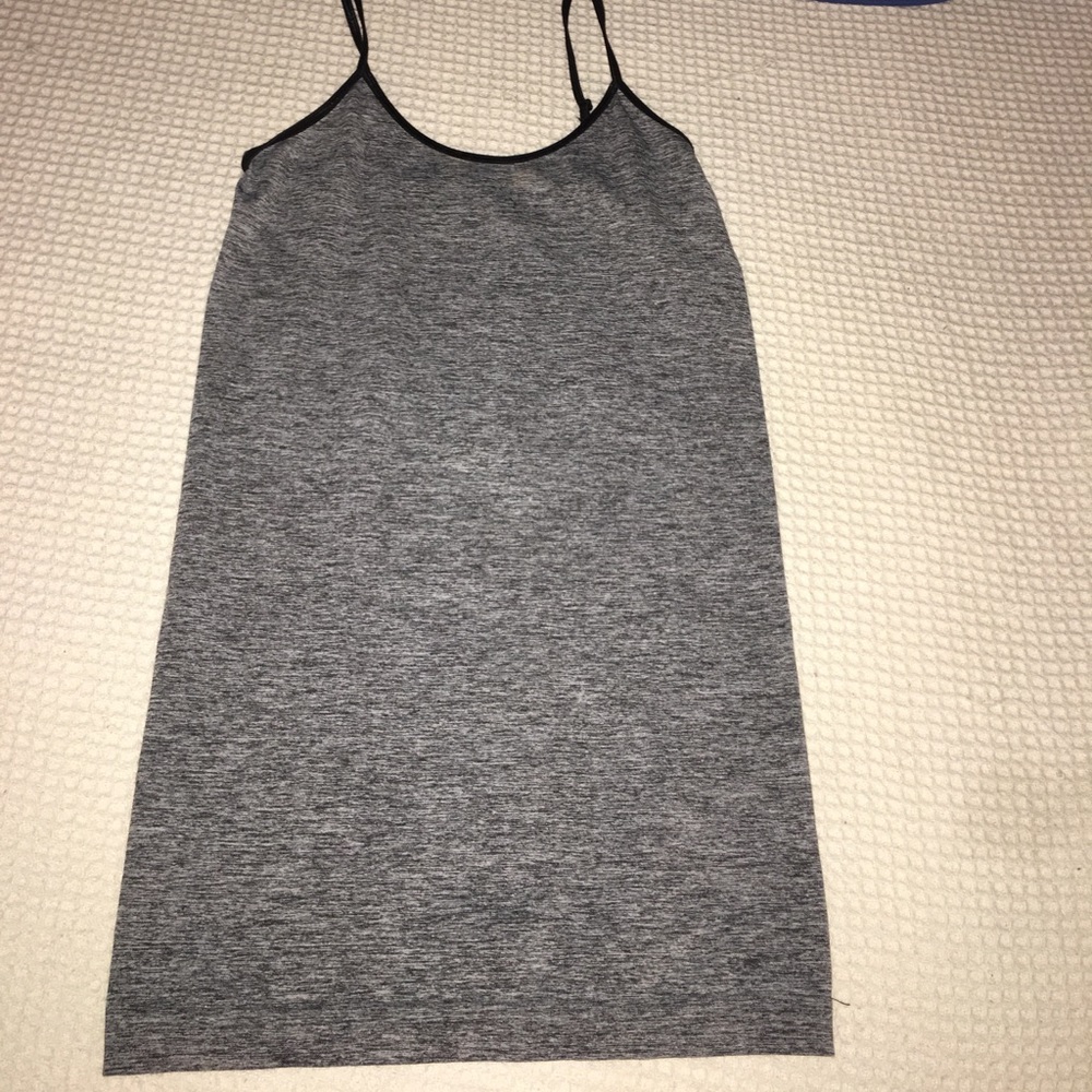 Gray and black camisole