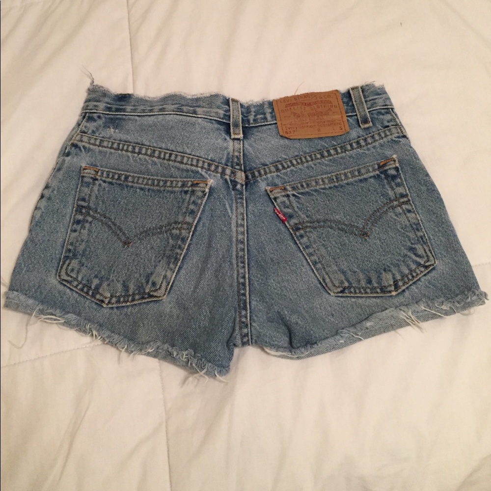 Levi jean shorts.