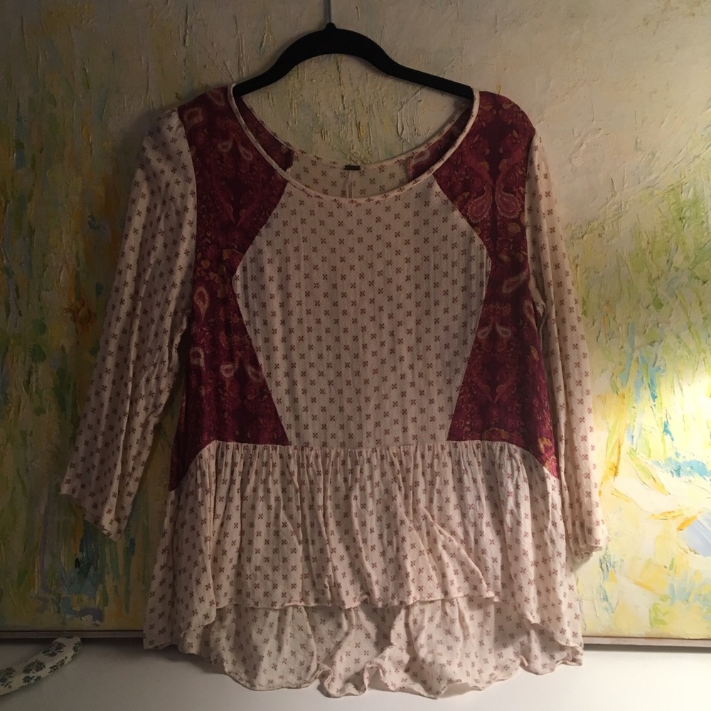 Peplum Free People bohemian blouse
