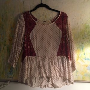 Peplum Free People bohemian blouse