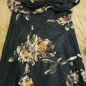 Off the shoulder flower dress