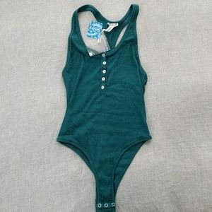 Free People nwt henley racerback bodysuit