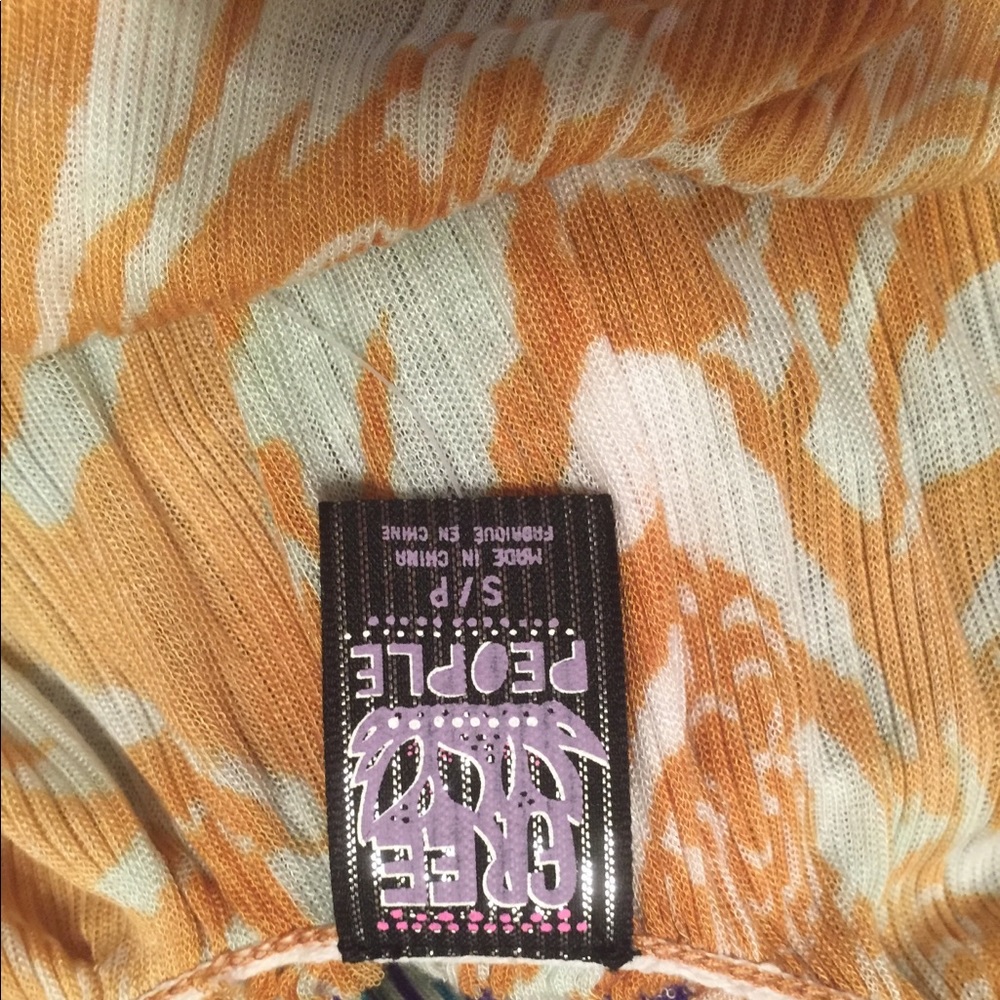 Free People yellow patterned sleeveless top - Picture 4 of 4