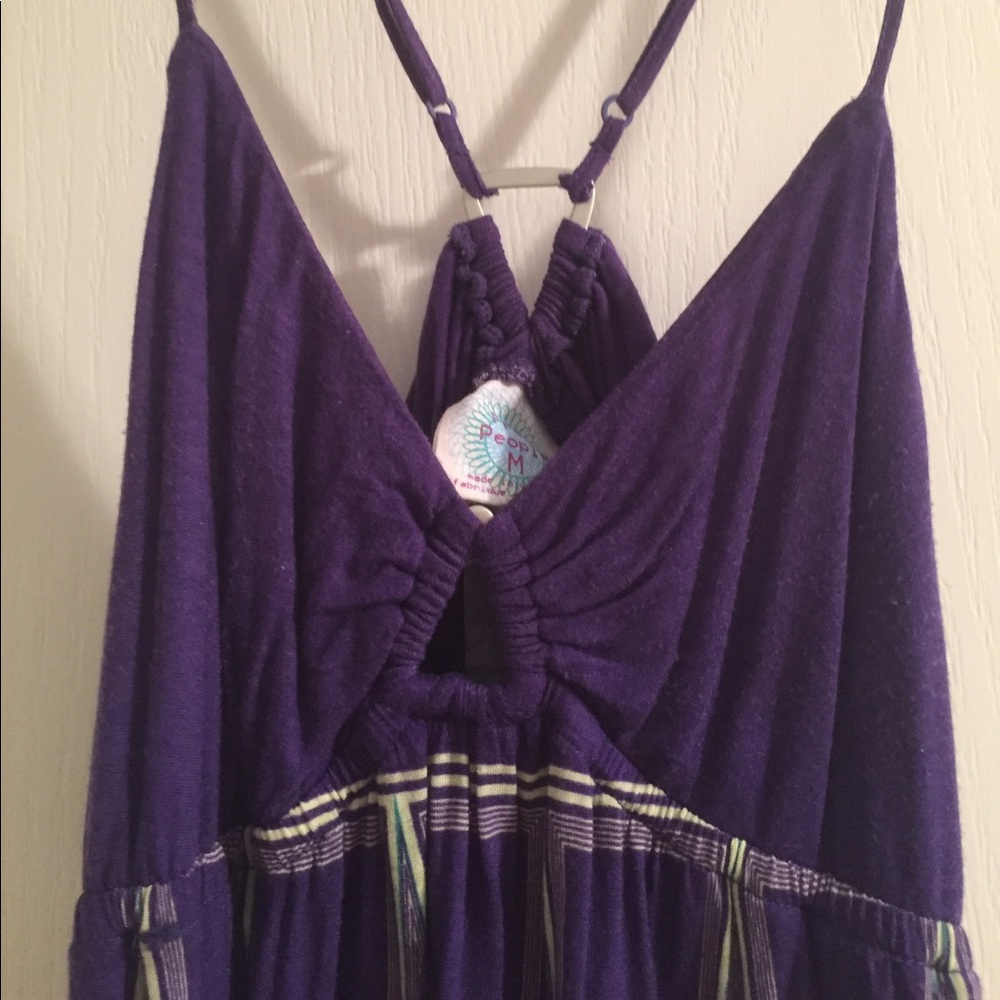 free people purple patterned top - Picture 2 of 4