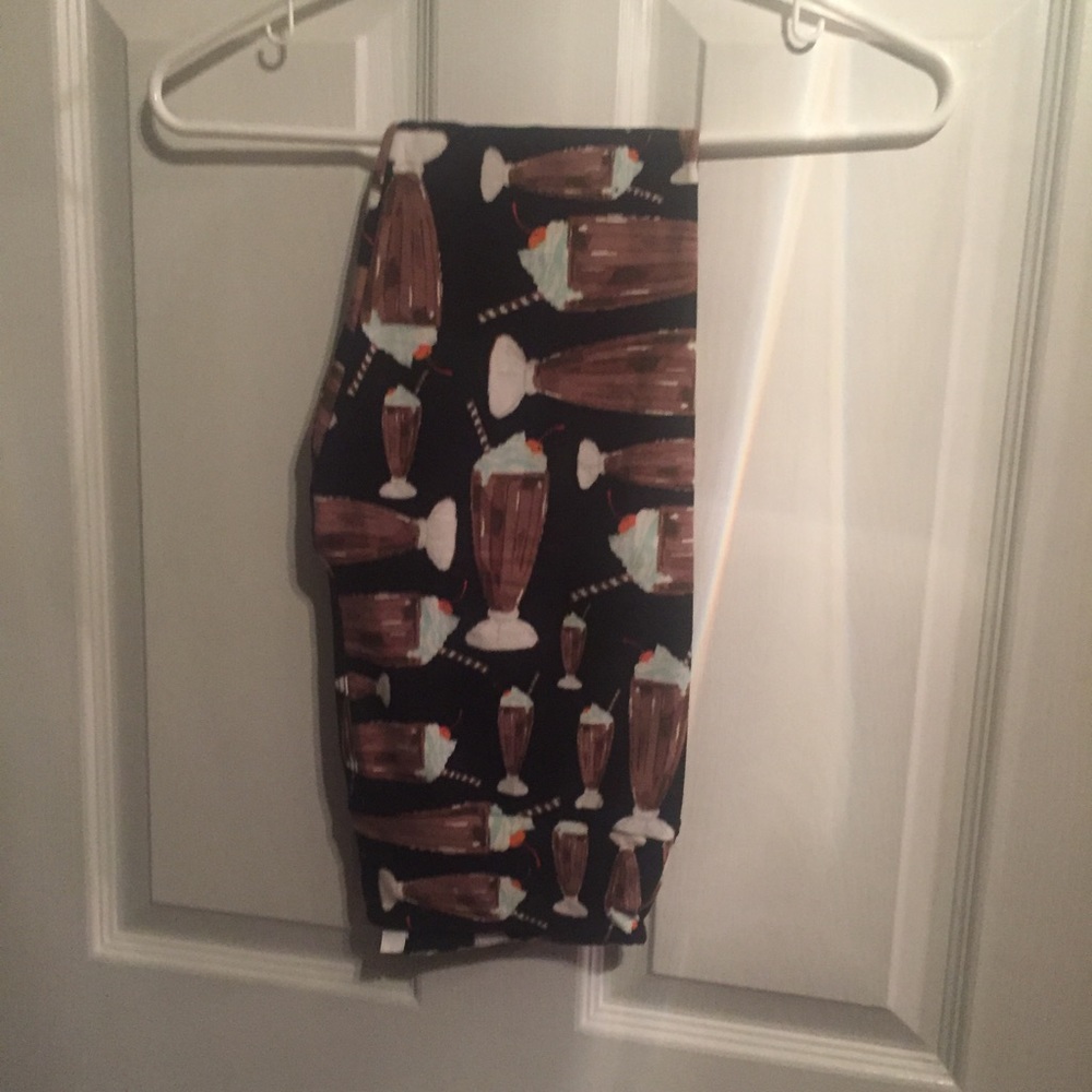 OS Lularoe leggings. Chocolate milkshake print