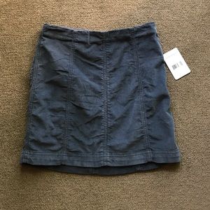 Blue corduroy mini skirt, Free People, size 6