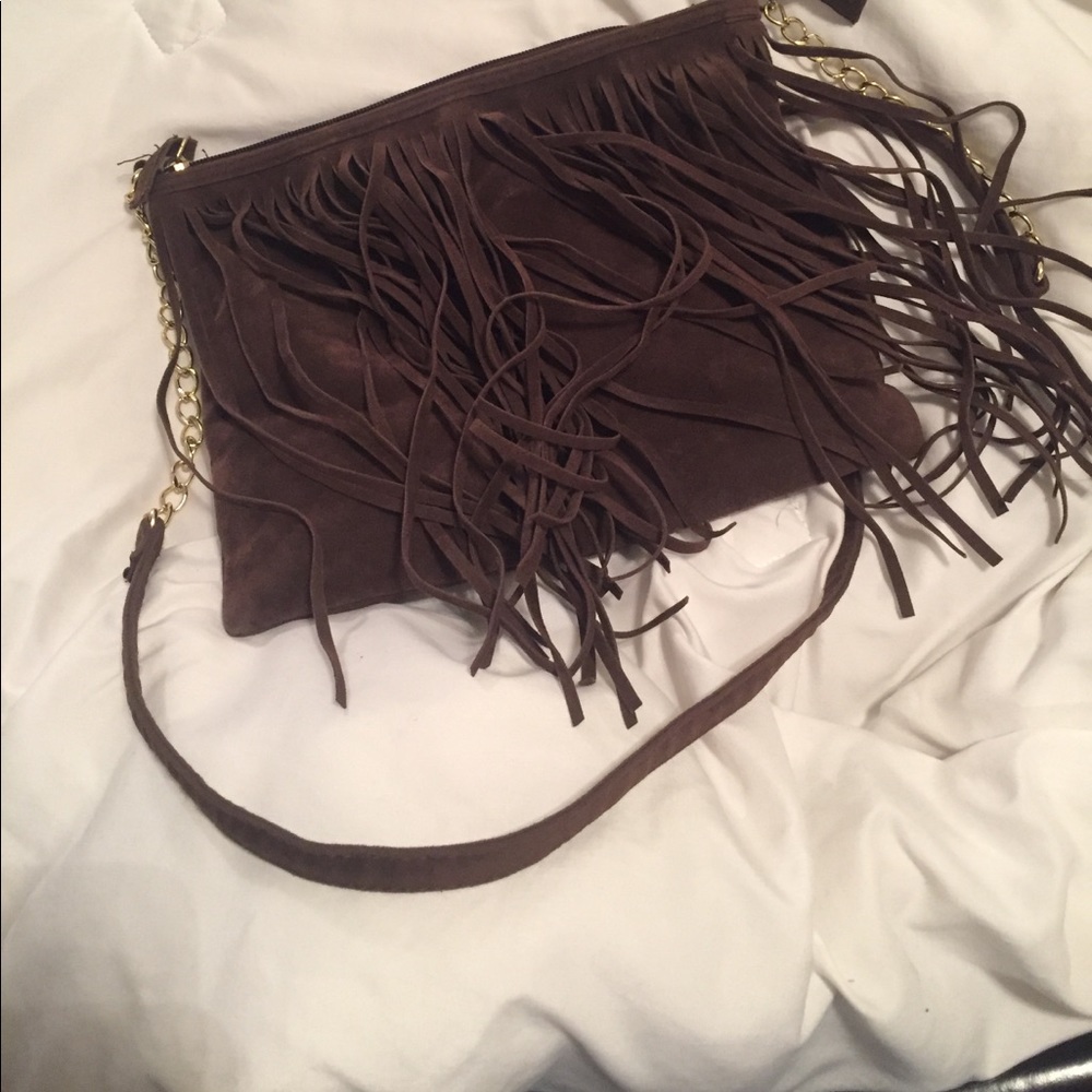 good condtion brown frayed purse