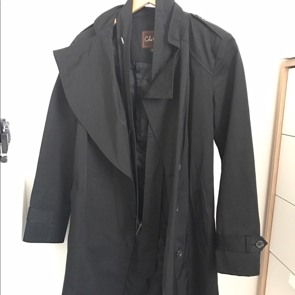 Cole Hann black trench coat