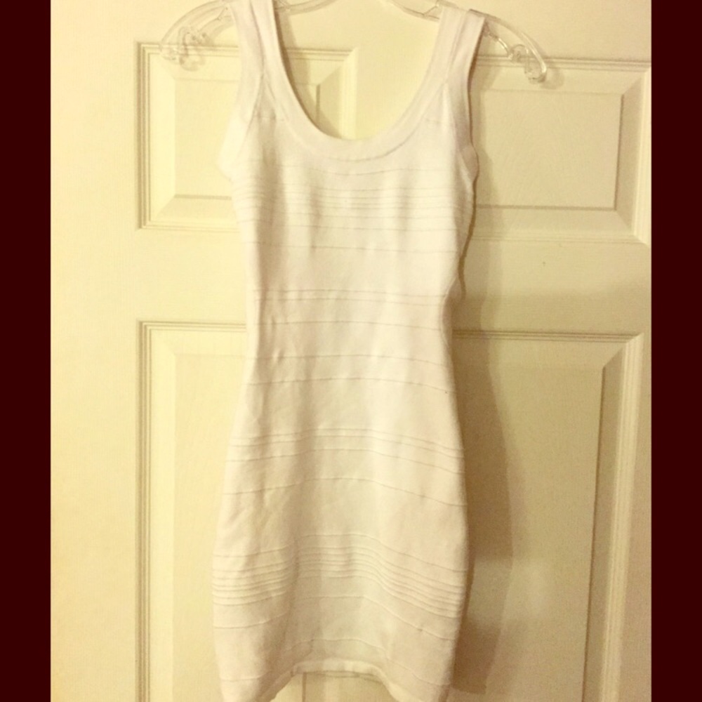 White strapped dress