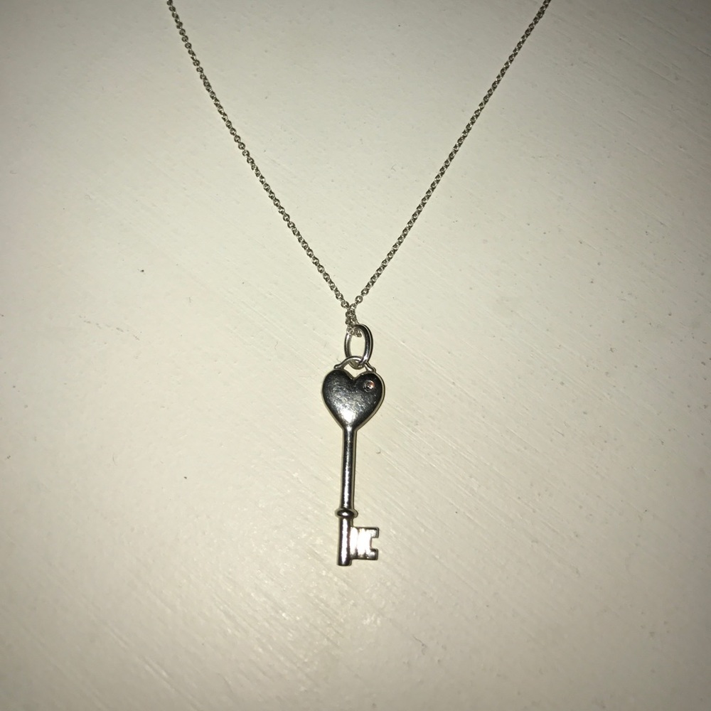 Tiffany & Co. heart key necklace with diamond