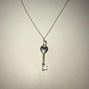 Tiffany & Co. heart key necklace with diamond