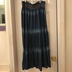 Denim maxi skirt
