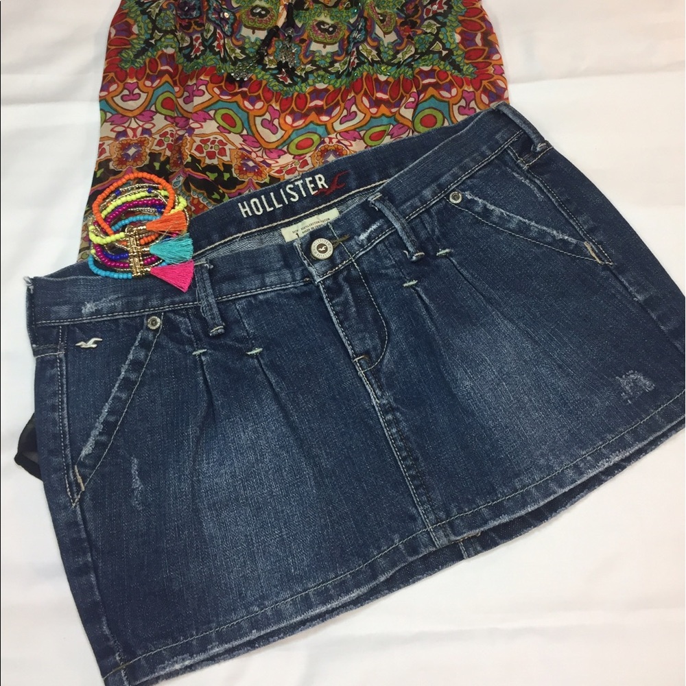 Hollister Blue Denim Skirt, Size 1