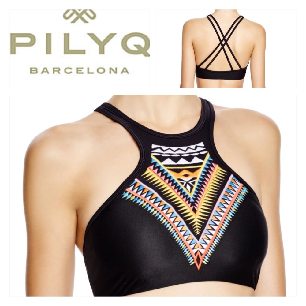 PilyQ Inca Embroidered Gypsy Bikini Top