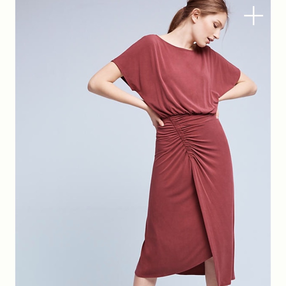 Etta Ruched Midi Dress. New with tags.