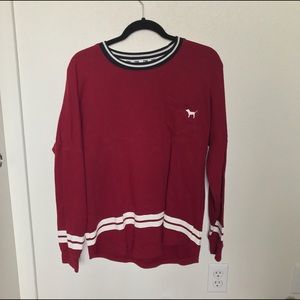 PINK Maroon Varsity Shirt
