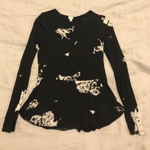 Aritzia Printed Peplum Top