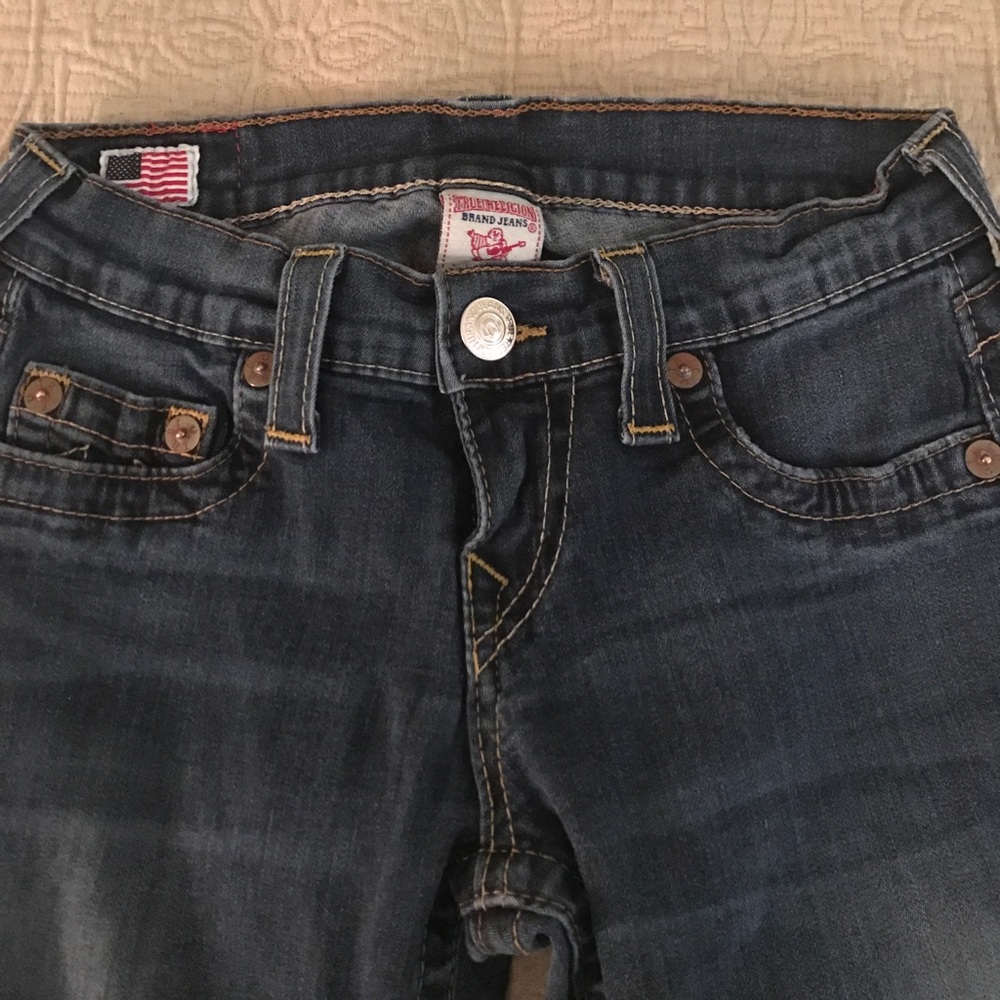 True Religion blue jeans -- dark wash size 24
