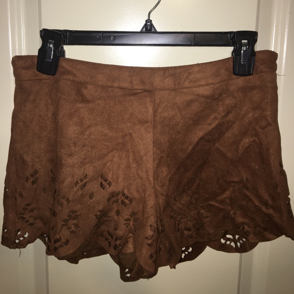 Suede shorts