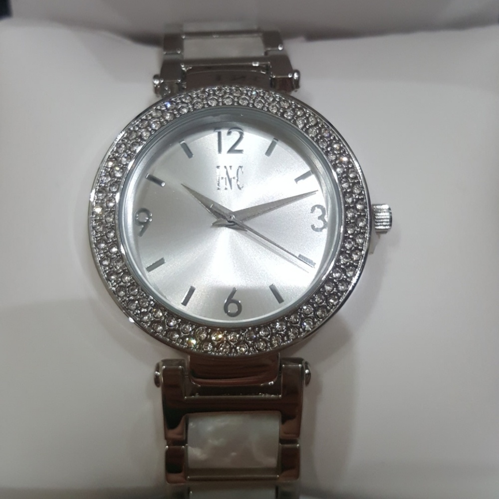 INC Women's Marbled Acrylic Watch