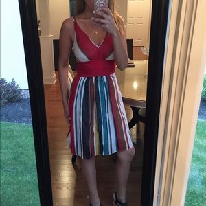 Limited multi colored striped summer dress