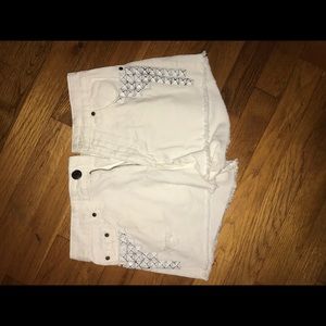 Urban outfitters white high waisted studded shorts