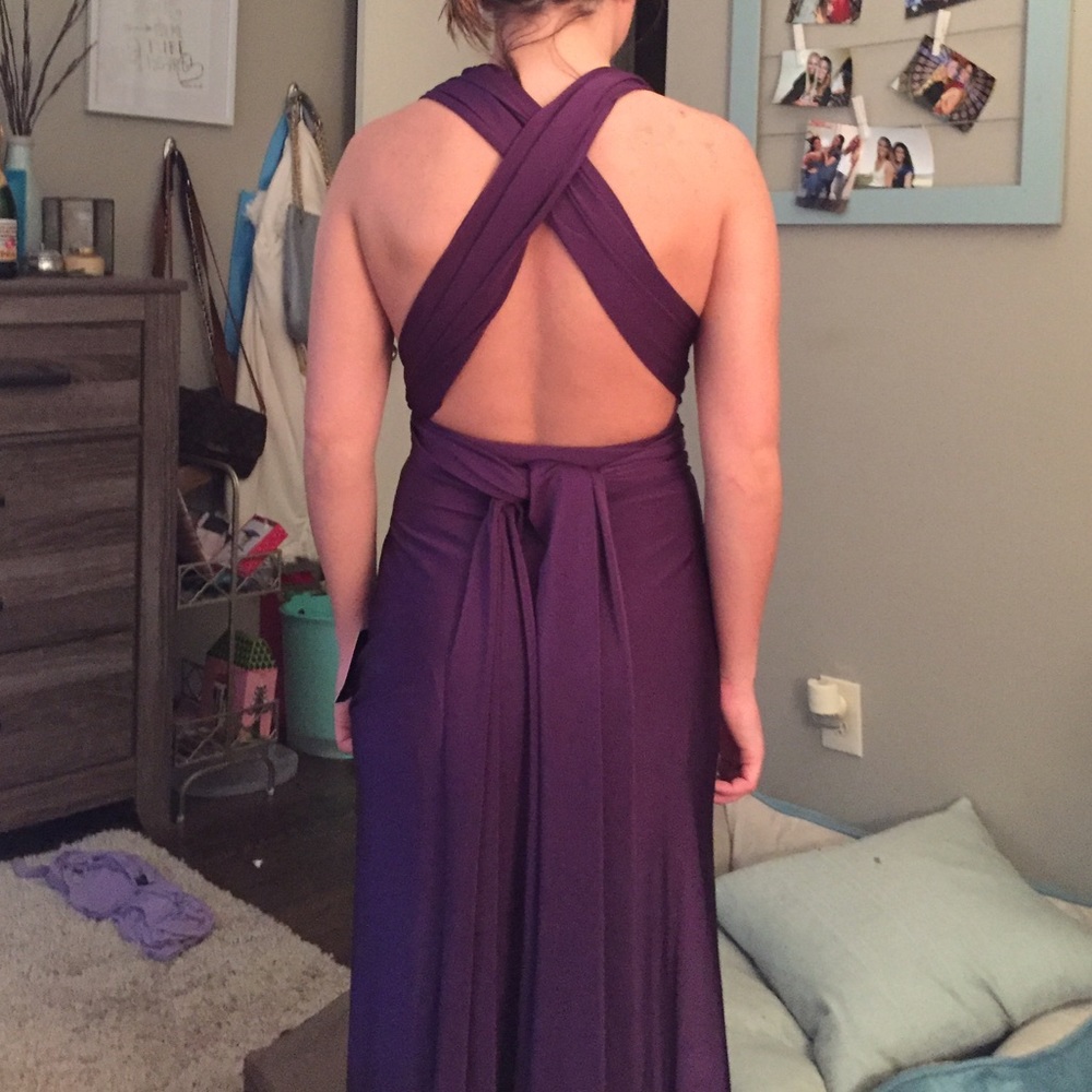 Lulu's convertible purple maxi dress