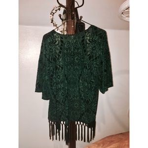 Emerald green kimono/cardigan