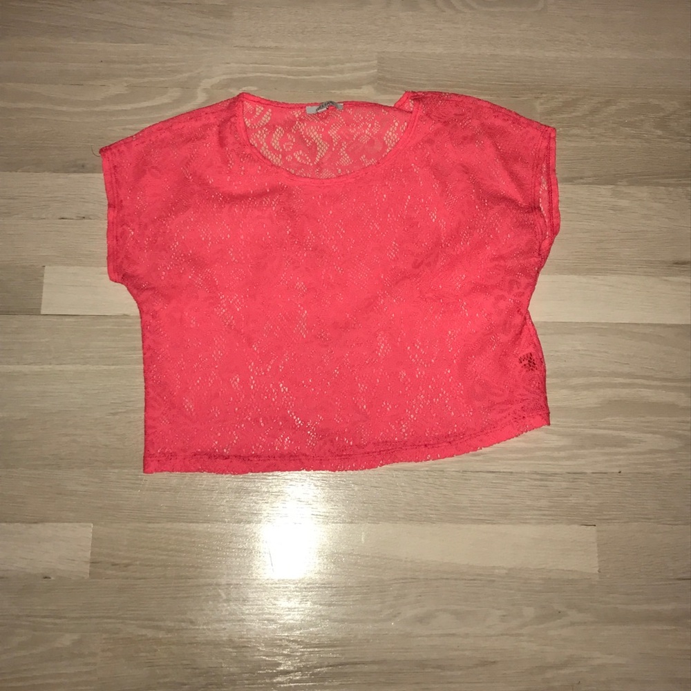 Pink lace top
