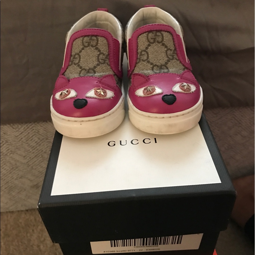 Kids Cat Gucci Loafers