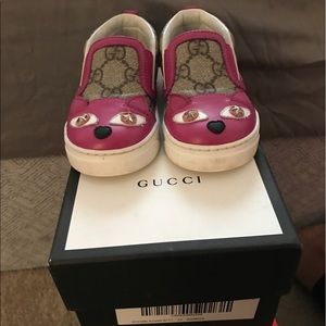 Kids Cat Gucci Loafers