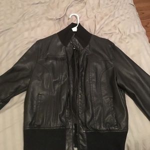 Black leather jacket