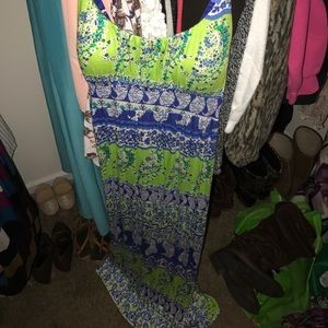 Spaghetti strap maxi