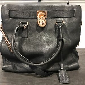 Black leather purse
