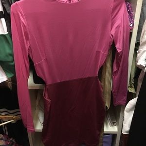 two tone pink cut out dress