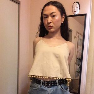 POM POM CROP TOP