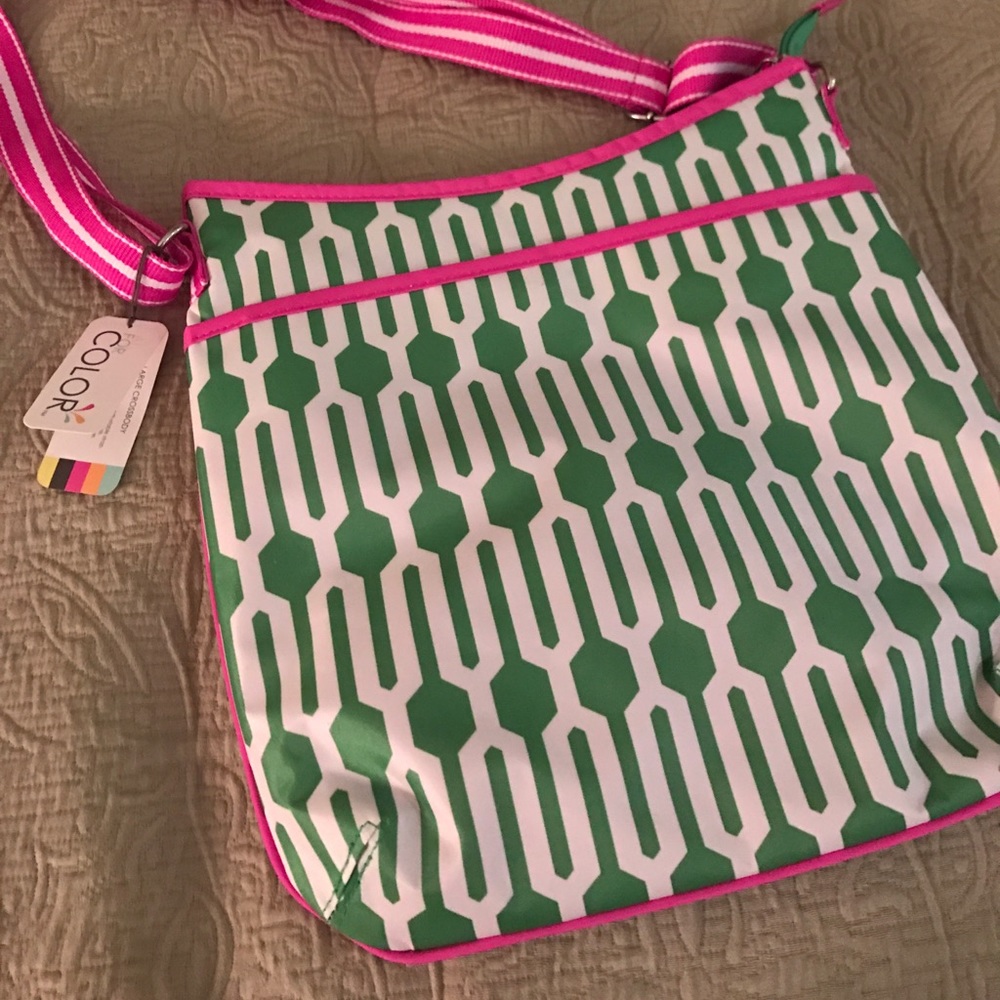 Fun pink and green bag! WITH TAGS!