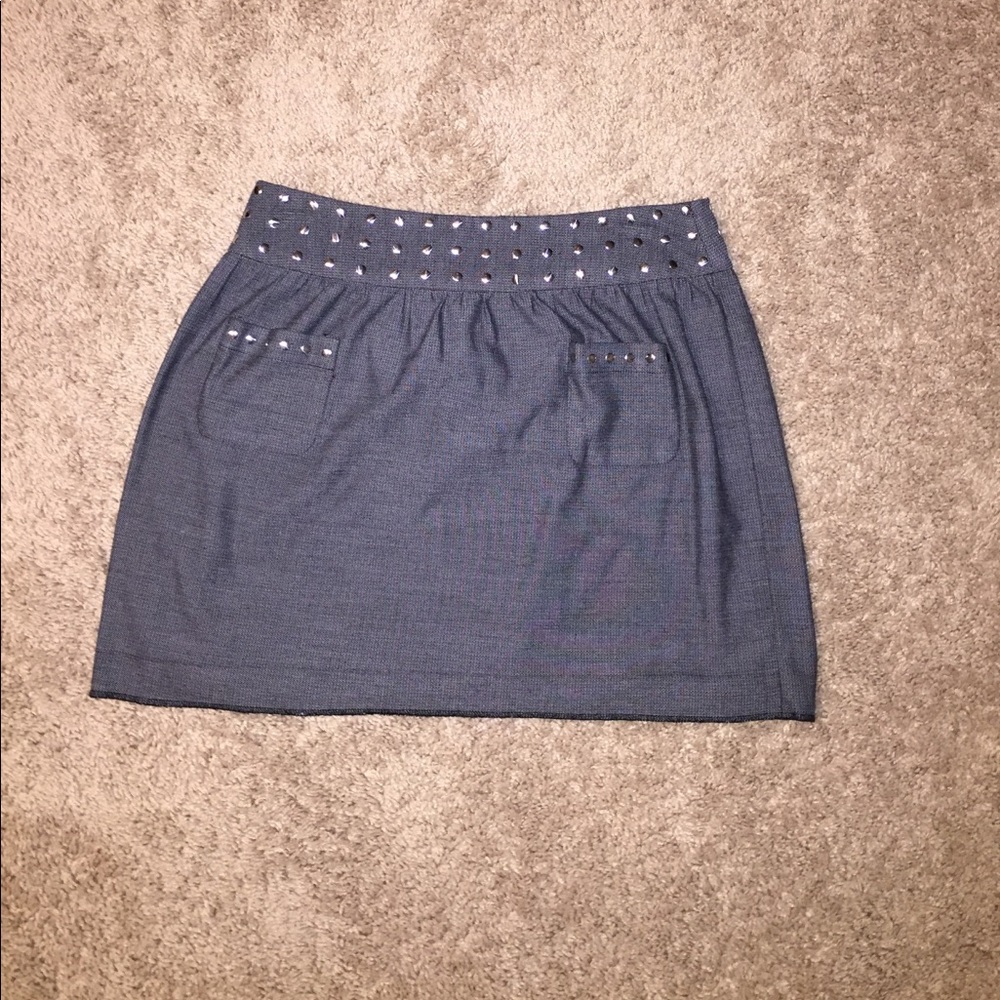 Gray skirt with silver studs