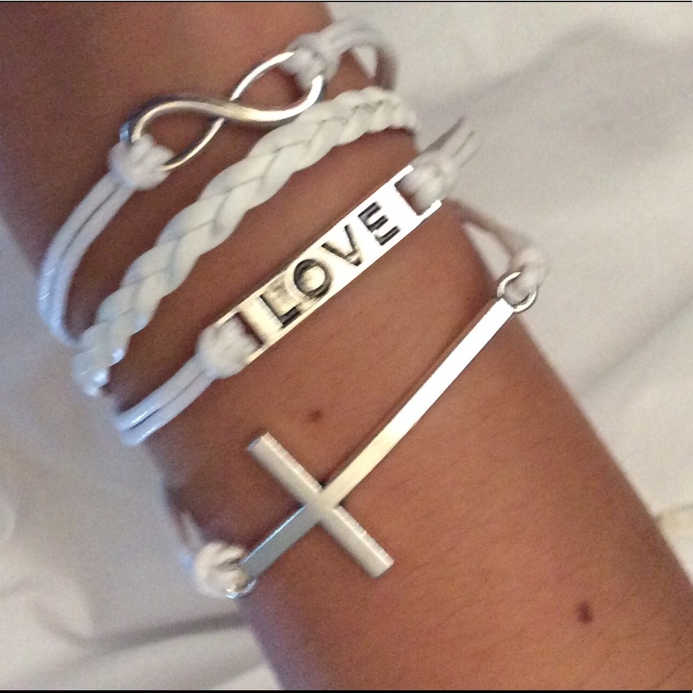 Infinity Loop/Cross/Love bracelet❣️2/$13, 1/$8